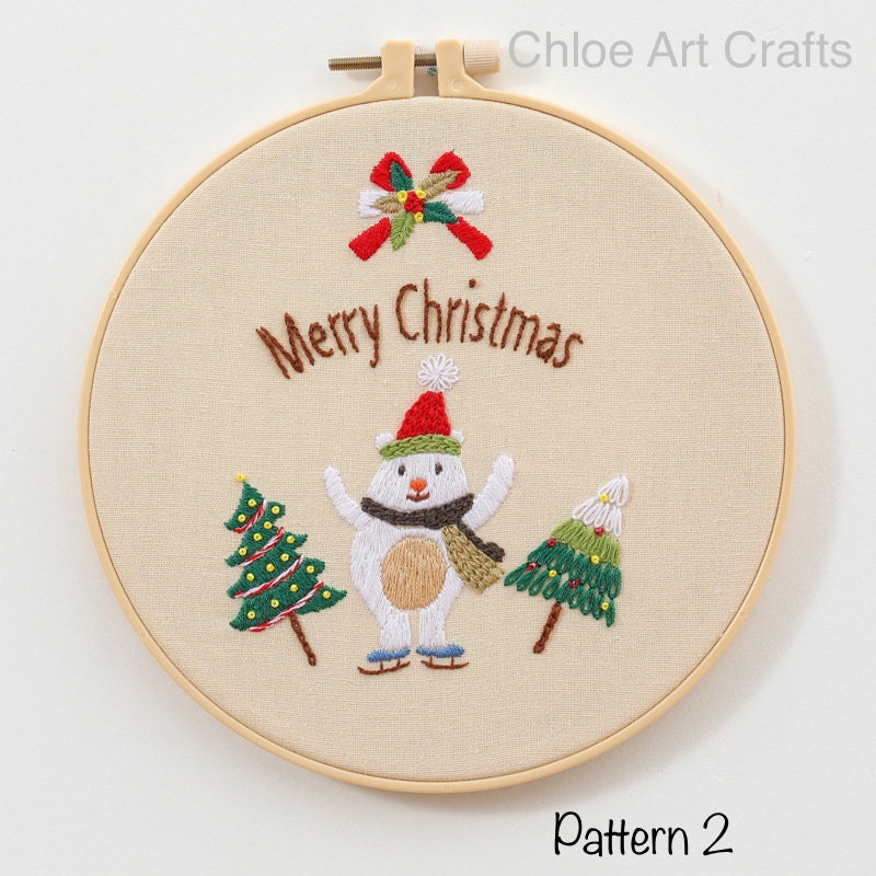  Embroidery Kit For Beginner , Christmas Advent Calendar Embroidery  Kit For Adults Cross-Stitching Enthusiasts Crewel Embroidery Kits DIY  Christmas Decorations Gifts Make Your Own Fabric Pocket
