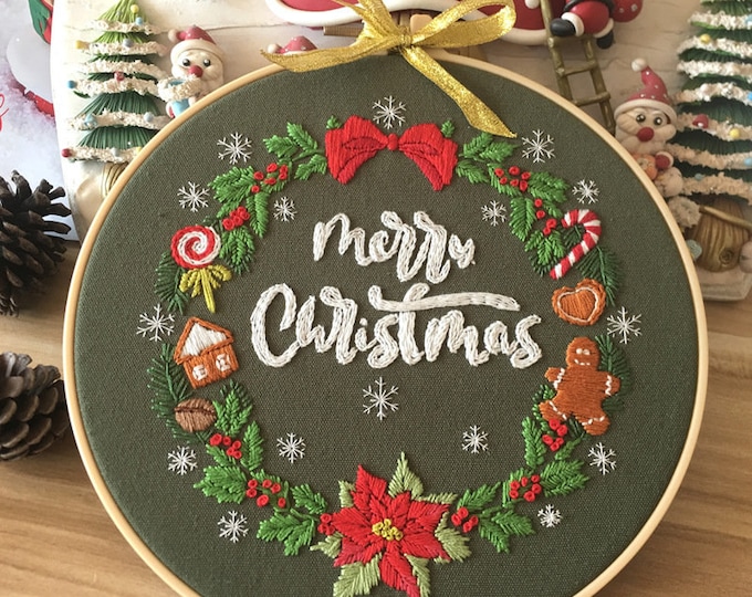 DIY Embroidery Kit beginner, Beginner Embroidery kit, Modern embroidery kit cross stitch, Hand Embroidery Kit, Needlepoint , DIY Craft Kit