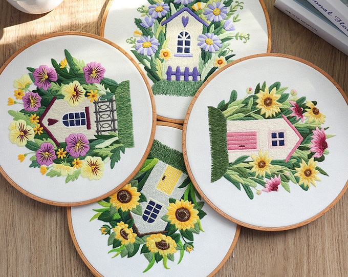 DIY Embroidery Kit beginner, Beginner Embroidery kit, Modern embroidery kit cross stitch, Hand Embroidery Kit, Needlepoint , DIY Craft Kit