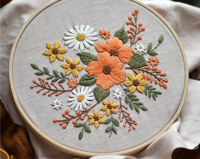 Floral Embroidery - ChloeArtCrafts