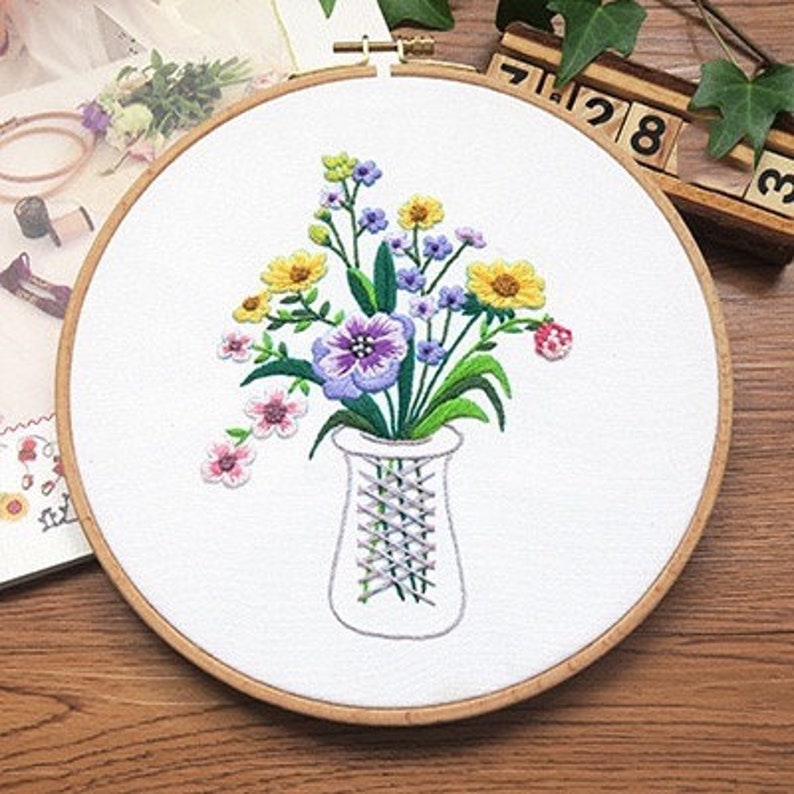 Embroidery Kit for Beginner Modern Crewel Embroidery Kit Etsy