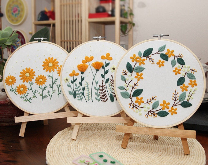 DIY Embroidery Kit beginner, Beginner Embroidery kit, Modern embroidery kit cross stitch, Hand Embroidery Kit, Needlepoint , DIY Craft Kit