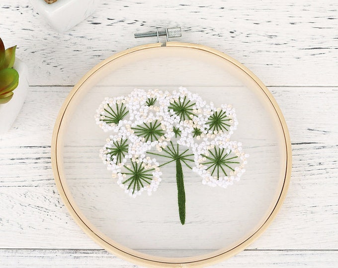 Digital Pattern | Downloadable PDF Plants Transparent Embroidery Pattern for Beginner | Beginner Hand Embroidery Pattern ,Diy Start Up