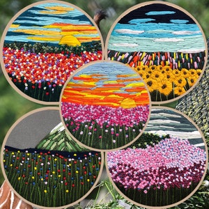 DIY Embroidery Kit beginner, Beginner Embroidery kit, Modern embroidery, cross stitch, Full Hand Embroidery Kit, Needlepoint , DIY Craft Kit