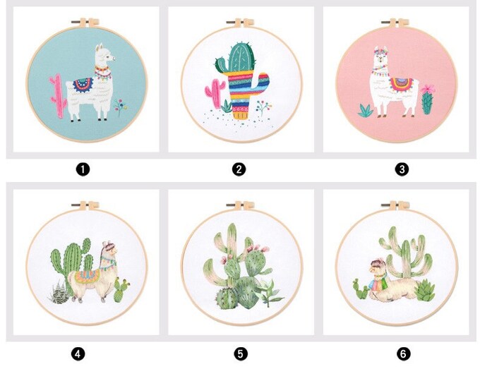 DIY Embroidery Kit For Beginner | Modern Crewel Embroidery Kit with Pattern| Embroidery Hoop Plants | Craft Materials Included Full DIY KIT