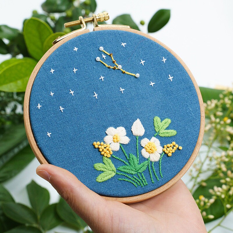 Embroidery Kit For BeginnerModern Embroidery Kit with Pattern