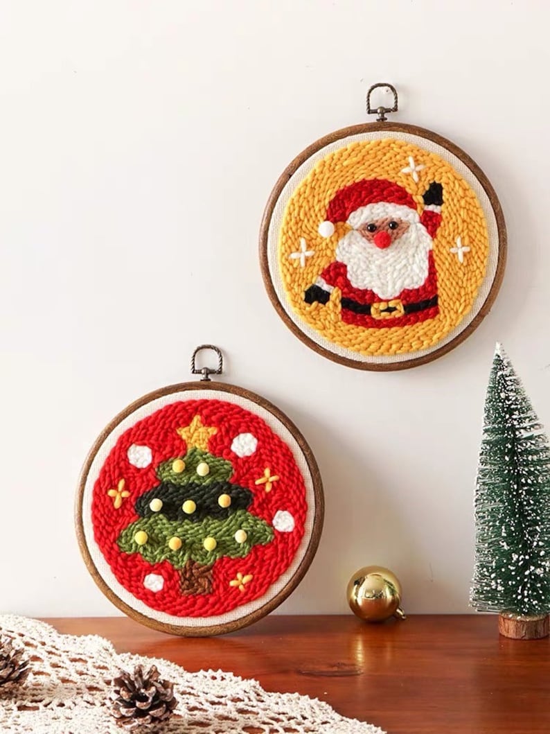 Christmas Punch Needles Start Kit/ Beginner Punch Needle Kit Etsy