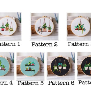 Embroidery Kit For Beginner Modern Crewel Embroidery Kit with Pattern Embroidery Hoop Plants Craft Materials Included Full DIY KIT Plants image 4