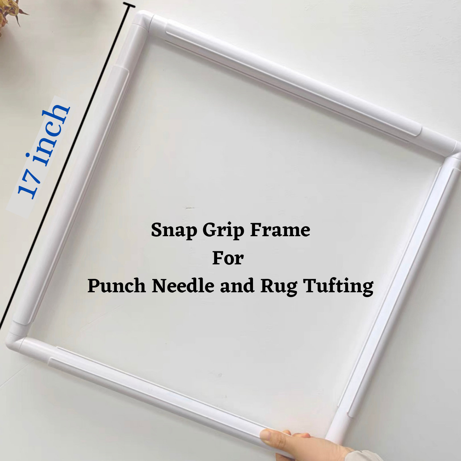  QULACO Cross Hoops and Frames,Wooden Gripper Strips for Punch  Needle Frame with Needle