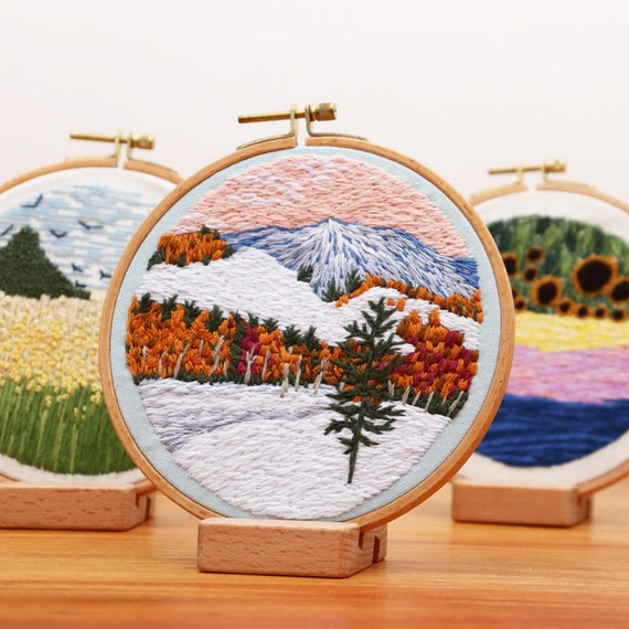 Embroidery Kit For Beginner, Modern Embroidery Kit with Pattern