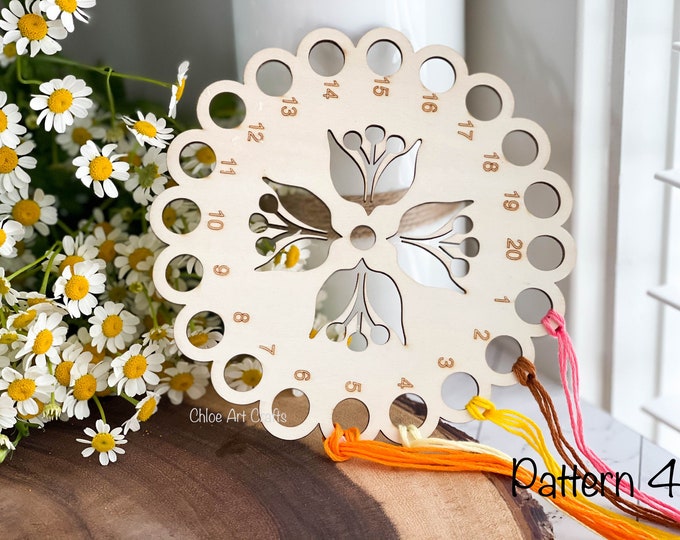 Wooden Thread Holder Spool | Embroidery Floss Organizer| Embroidery Thread Holder |  Floss Bobbins with Organizer Storage | Yarn Holder