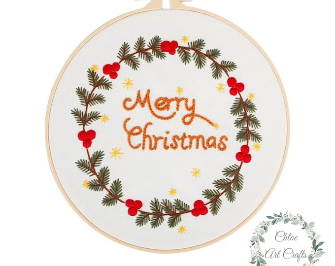 DIY Embroidery Kit beginner, Beginner Embroidery kit, Modern embroidery kit cross stitch, Hand Embroidery Kit, Needlepoint , DIY Craft Kit