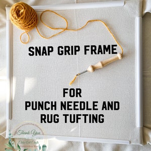 Q-Snap Frame , Snap Grip Frame Rug Tufting, Punch Needle, Cross Stitch | 17 x 17 inch Gripper | 11 x 11 inch Gripper