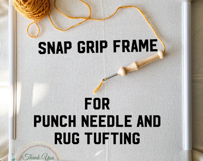 Q-Snap Frame , Snap Grip Frame Rug Tufting, Punch Needle, Cross Stitch | 17 x 17 inch Gripper | 11 x 11 inch Gripper