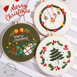 DIY Embroidery Kit beginner, Beginner Embroidery kit, Modern embroidery kit cross stitch, Hand Embroidery Kit, Needlepoint , DIY Craft Kit