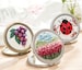 Mirror Embroidery Kit For Beginner | Modern Crewel Embroidery Kit with Pattern | Floral Compacts Mirrors | Needlepoint Hoop| DIY Craft Kit 