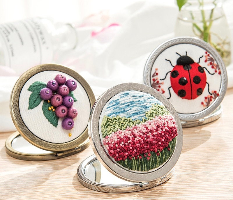 Mirror Embroidery Kit For Beginner Modern Crewel Embroidery Kit with