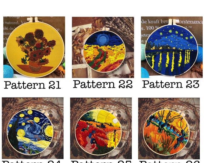 DIY Embroidery Kit beginner, Crewel Embroidery kit, Modern embroidery kit cross stitch, Full Hand Embroidery Kit, Needlepoint, DIY Craft Kit