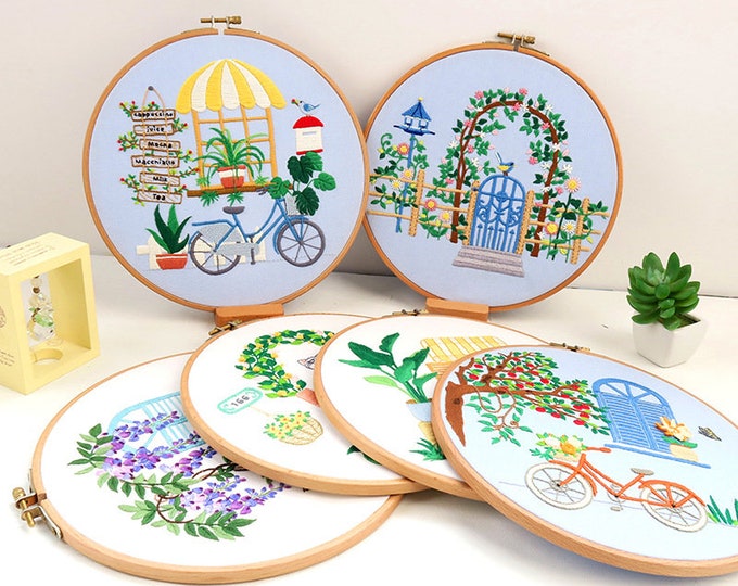 DIY Embroidery Kit beginner, Beginner Embroidery kit, Modern embroidery kit cross stitch, Hand Embroidery Kit, Needlepoint , DIY Craft Kit