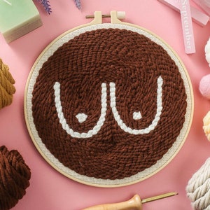 Punch Needles Start Kit / Beginner Punch Needle Kit with Punch Needle /  Punch Needle Kit with Yarn / All Materials Included