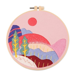 DIY Embroidery Kit beginner, Beginner Embroidery kit, Modern embroidery kit cross stitch, Hand Embroidery Kit, Needlepoint , DIY Craft Kit