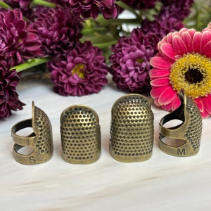 Sewing Thimble Finger Protector Embroidery Needlework Metal Brass Sewing Thimble Sewing Tools Accessories Retro Handwork Sewing Thimble image 2