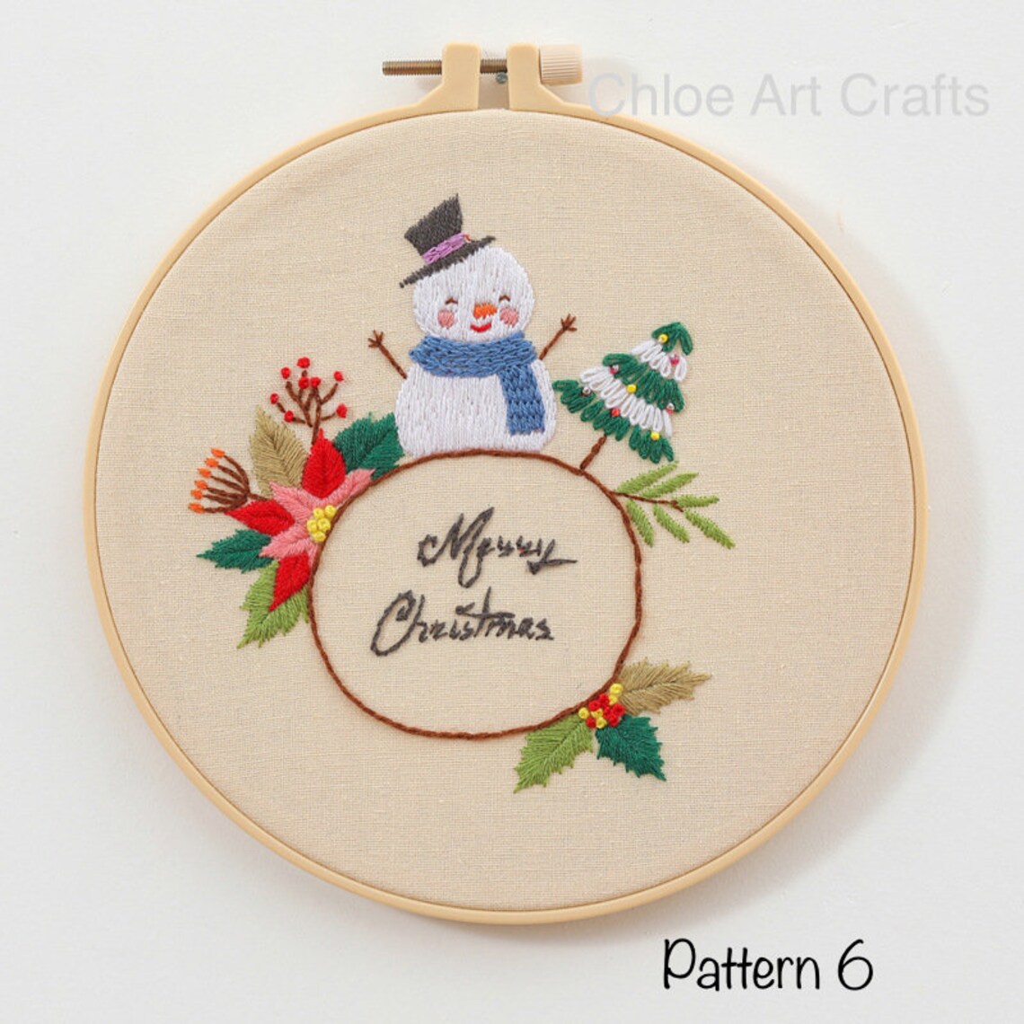 Stickdatei Weihnachten für Anfänger Modernes Stickset mit Etsy.de