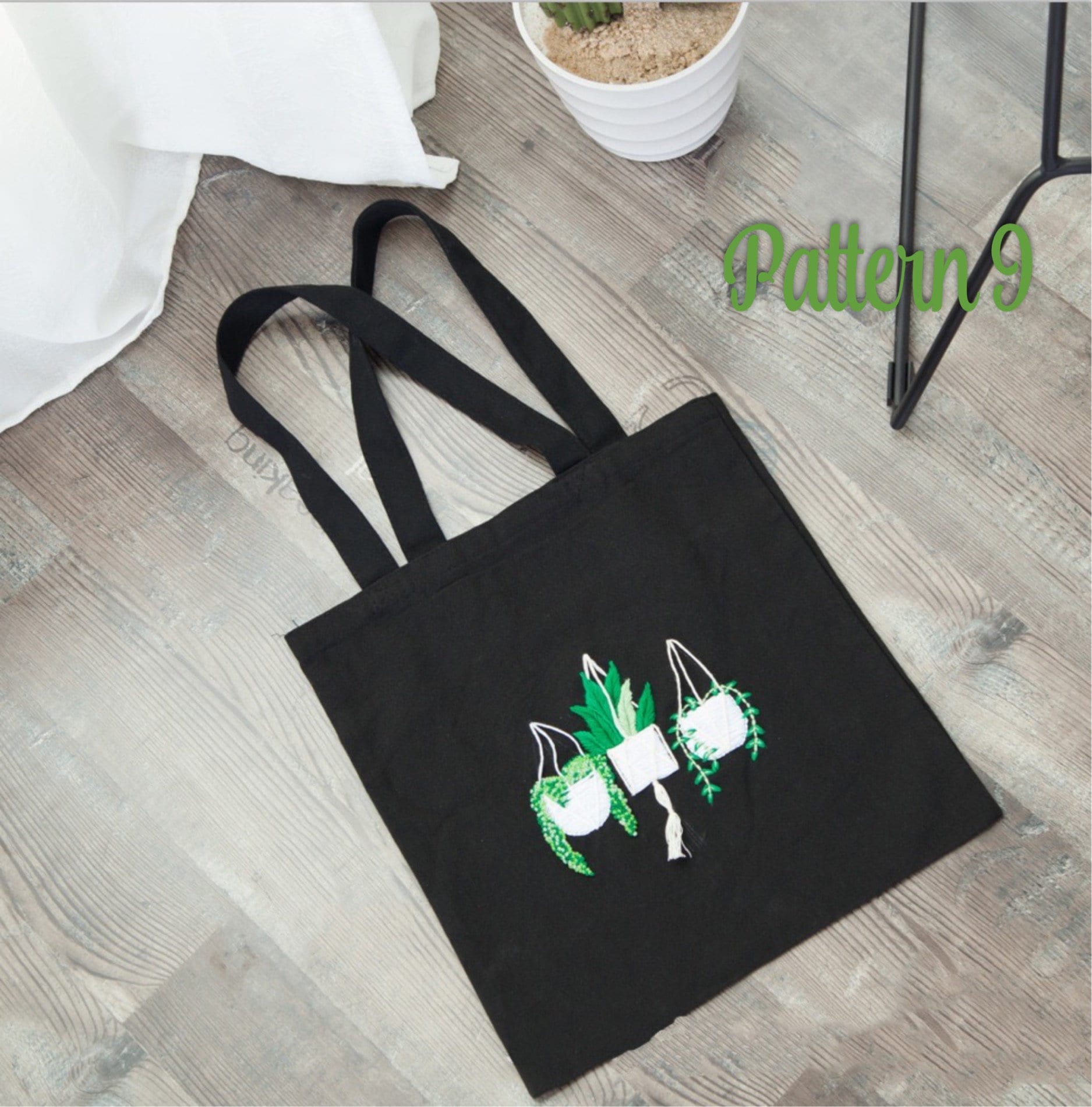 👜 Fanhostco Embroidery Kits Canvas Tote Bag - Beginner's…