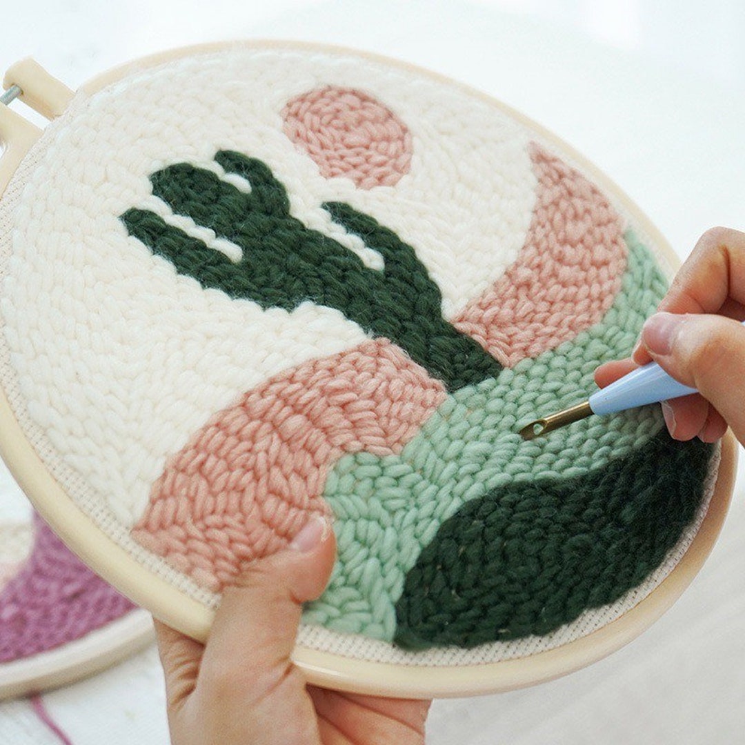 GATYZTORY DIY Punch Needle Embroidery Kit with Yarn Portrait
