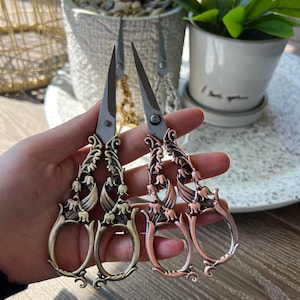 Floral Embroidery Scissors, Vintage Style Scissors, Vintage Antique Inspired Omate Floral Yam Scissors, Thread Scissor, Tailor’s Scissors