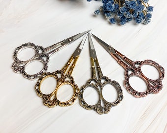 Floral Embroidery Scissors, Vintage Style Scissors, Vintage Antique Inspired Omate Floral Yam Scissors, Thread Scissor, Tailor’s Scissors