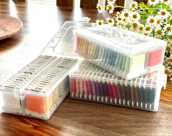 Embroidery Floss for Cross Stitch,Embroidery Thread String Kit,80 Skeins,Floss Bobbins with Organizer Storage Box,Embroidery Floss Start Kit
