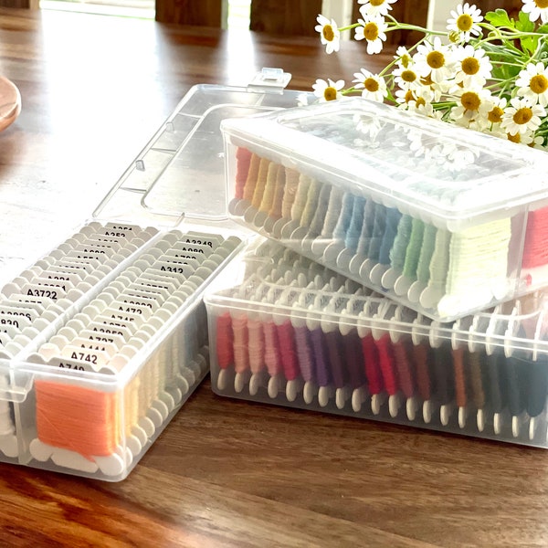 Embroidery Floss for Cross Stitch,Embroidery Thread String Kit,80 Skeins,Floss Bobbins with Organizer Storage Box,Embroidery Floss Start Kit