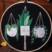 Embroidery Kit For Beginner| Modern Crewel Embroidery Kit with Pattern| Embroidery Hoop Plants |Craft Materials Included Full DIY KIT Plants 