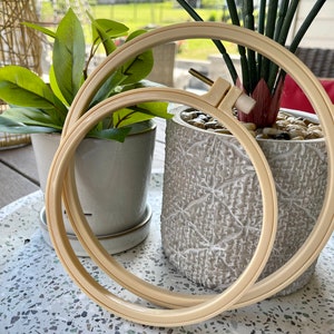 Embroidery Hoops Set plastic embroidery hoop,Cross Stitch Hoop Ring | Display Frame-Circle for Art Craft Sewing | Bamboo Embroidery Hoop