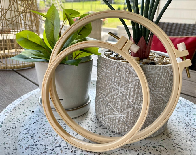 Embroidery Hoops Set plastic embroidery hoop,Cross Stitch Hoop Ring | Display Frame-Circle for Art Craft Sewing | Bamboo Embroidery Hoop