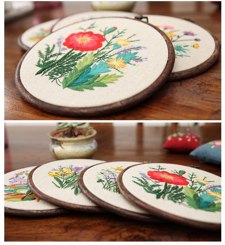Embroidery Kit - Cozy Harvest Flowers – The Knitting Lounge