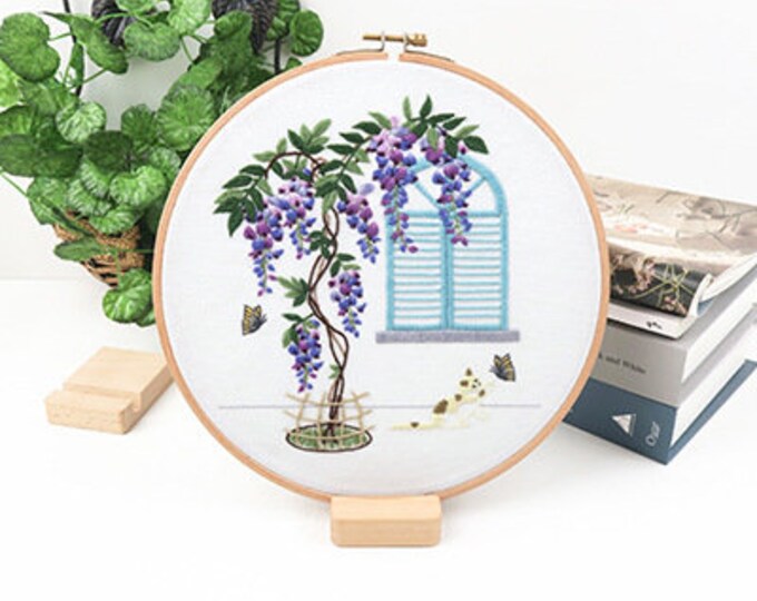 DIY Embroidery Kit beginner, Beginner Embroidery kit, Modern embroidery kit cross stitch, Hand Embroidery Kit, Needlepoint , DIY Craft Kit