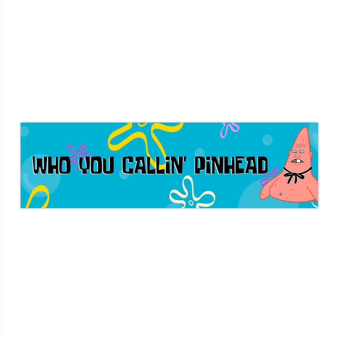 Spongebob Bumper Sticker Patrick Meme Sticker for Car Gen Z Etsy