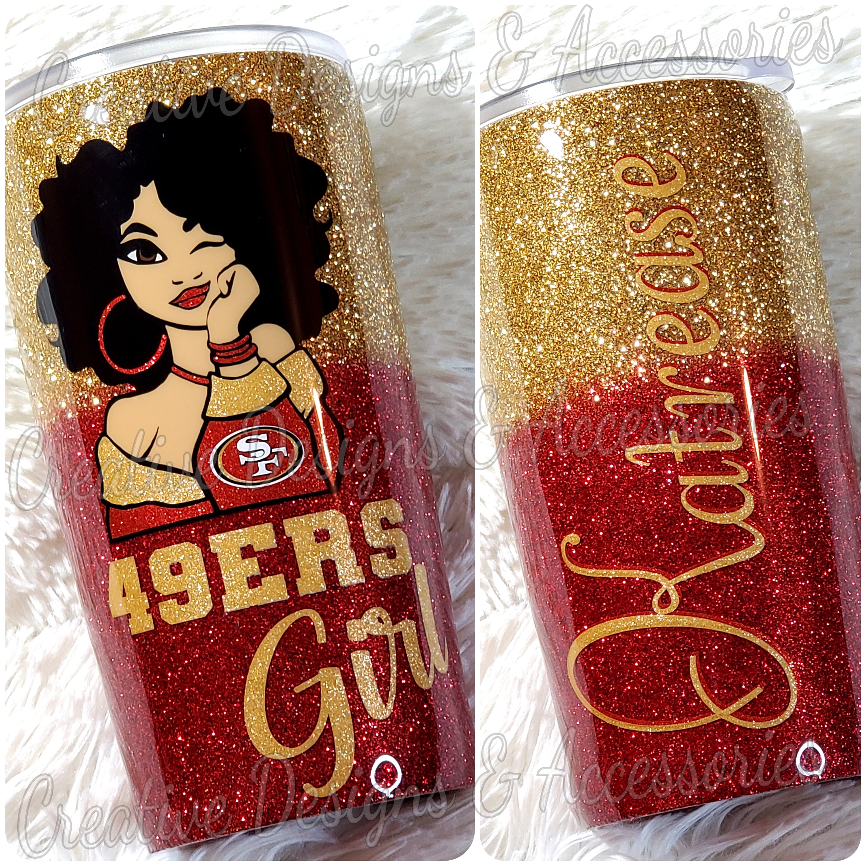 49ers Girl Tumbler, 49ers Tumbler, SF 49ers, San Francisco 49ers 