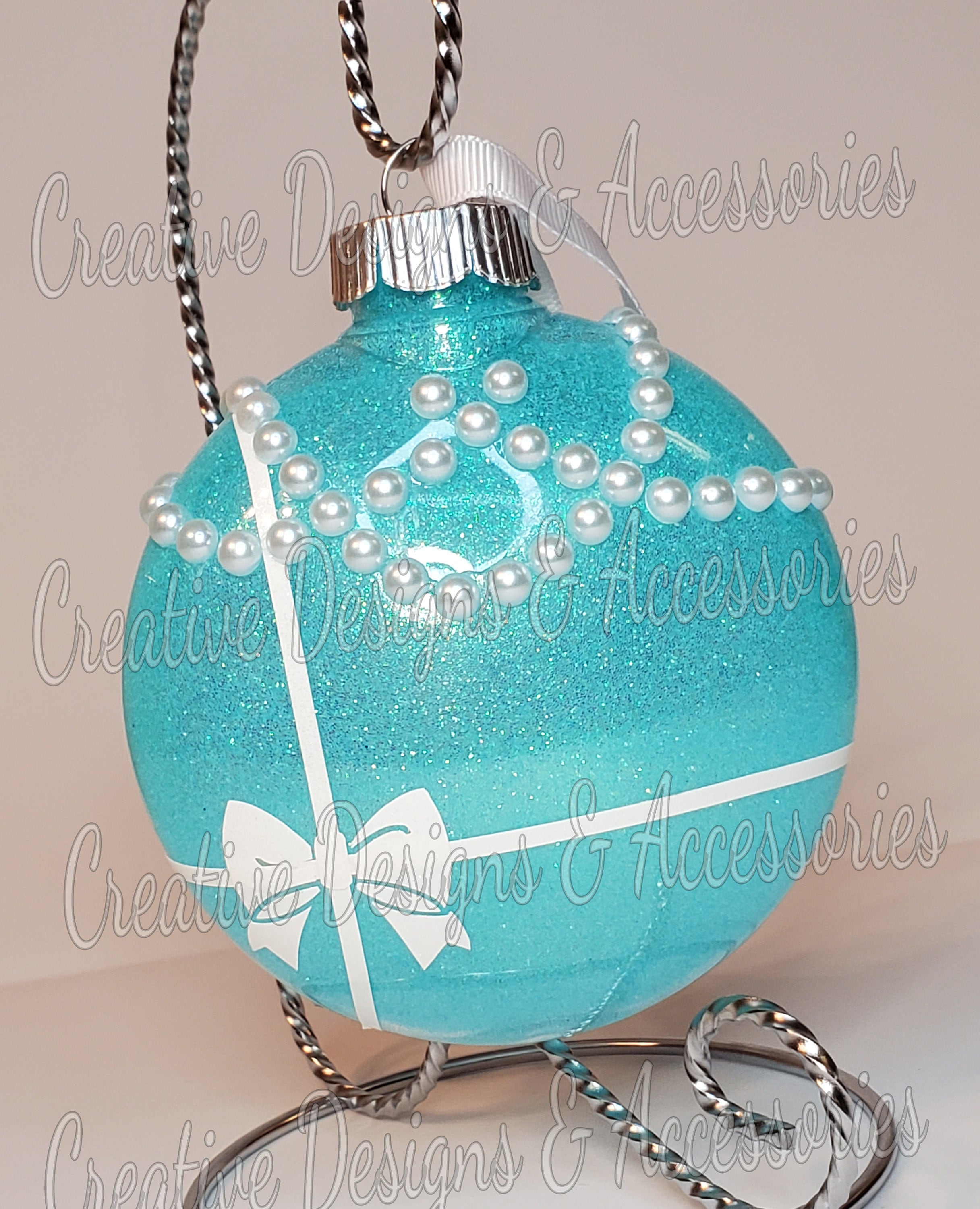 Teal Christmas Ornaments Etsy