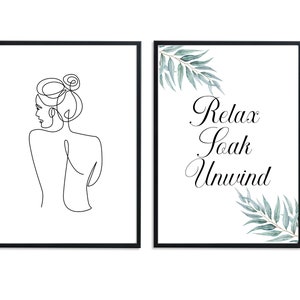 SOFORT DOWNLOAD. 2er Set Badezimmer Drucke Botanisches | Etsy