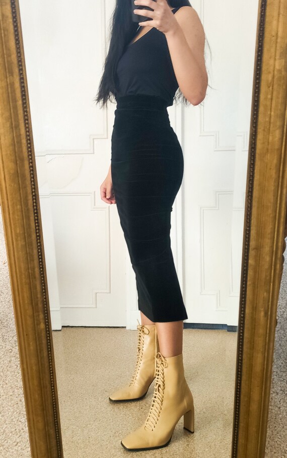 Velvet sheath skirt - Paule Ka - Vintage