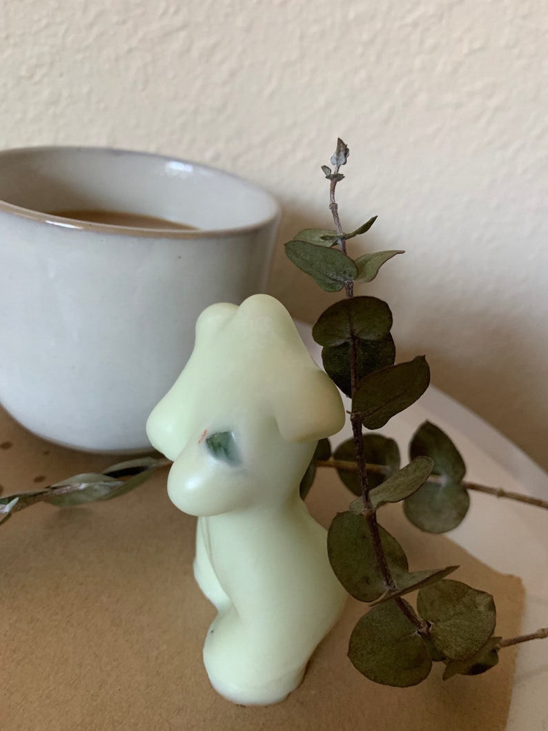 Handmade NOELLE Candle 4 Soy Wax Healing Stone Self Love EcoFriendly Essential Oil Body Candle Goddess Candle Woman Torso
