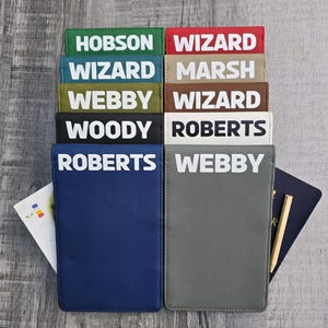 Personalised Golf Scorecard Holder. Free Customisation - Choose from 11 Colours and fully custom name.