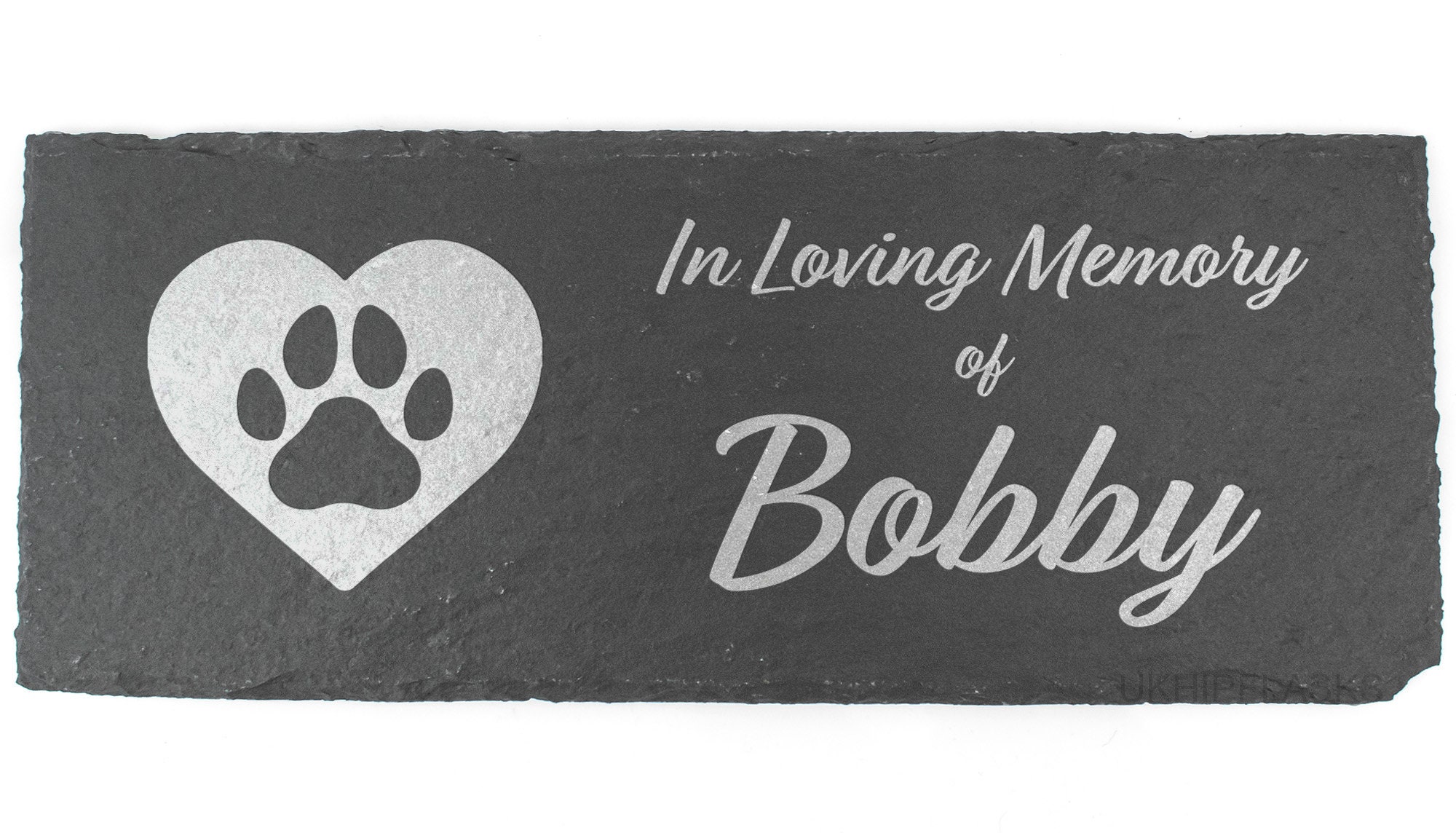 Pet Memorial Stone Slate Plaque with Custom Message and Etsy
