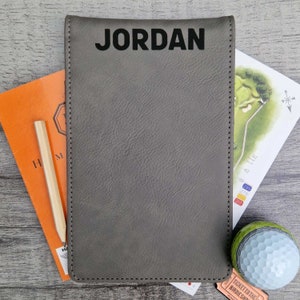 Personalised Golf Scorecard Holder & Yardage Book Customised with your name, available in 7 colours The Perfect Gift for any Golfer. image 10