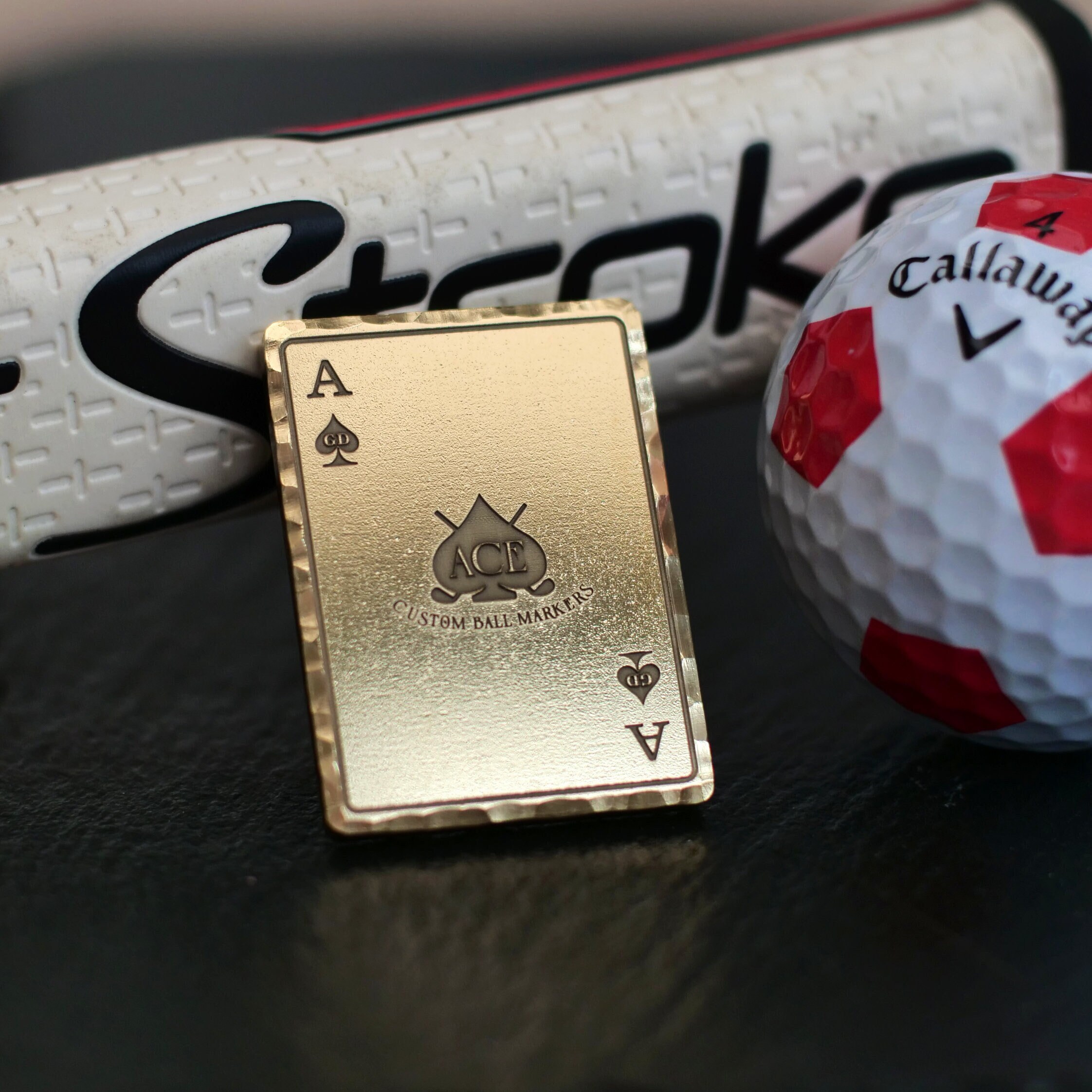 Golf Ball Marker ace of Spades. Custom With Your Etsy