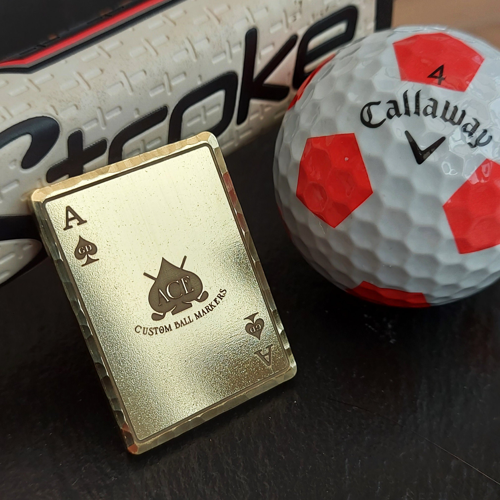 Golf Ball Marker ace of Spades. Custom With Your Etsy UK
