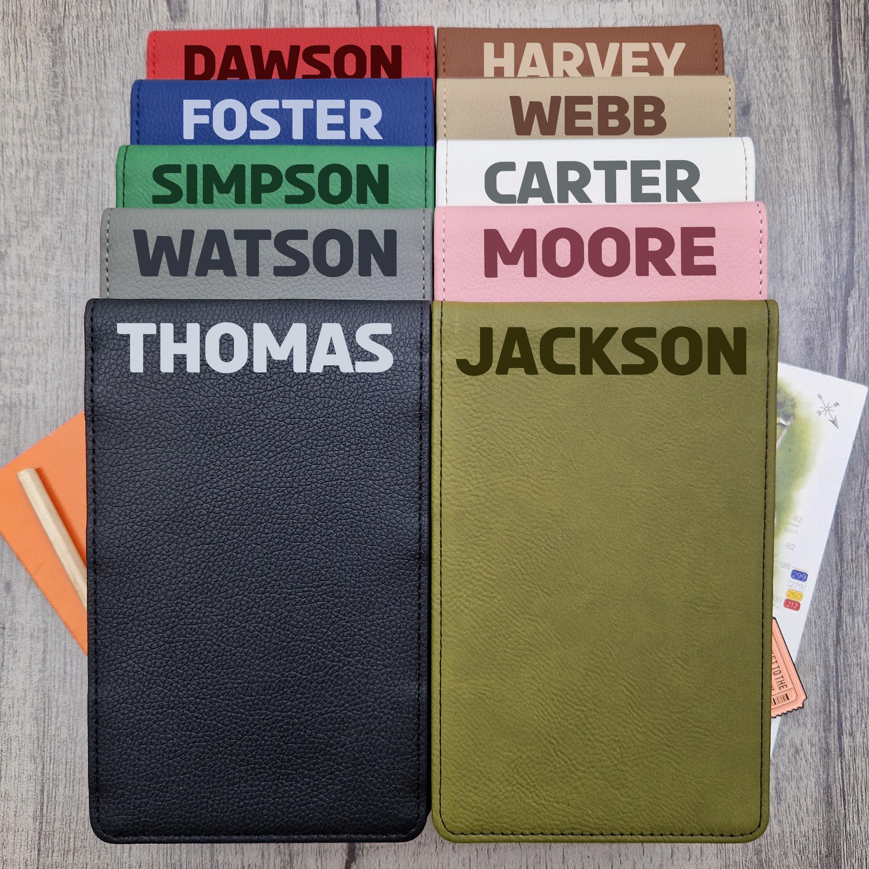 Personalised Golf Scorecard Holder & Yardage Book - Customised with your name, available in 11 colours! The Perfect Gift for any Golfer.